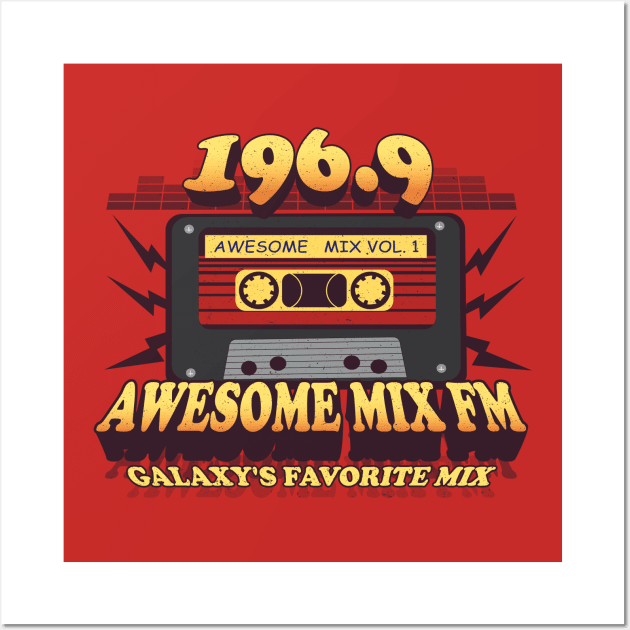 Awesome Mix 196.9 FM Wall Art by DeepDiveThreads